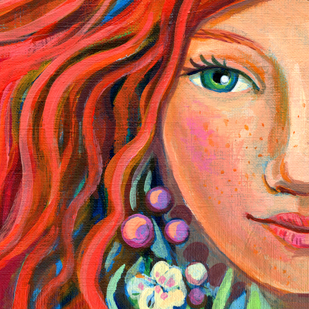 Illustration zeigt ein Mädchen mit roten Haaren